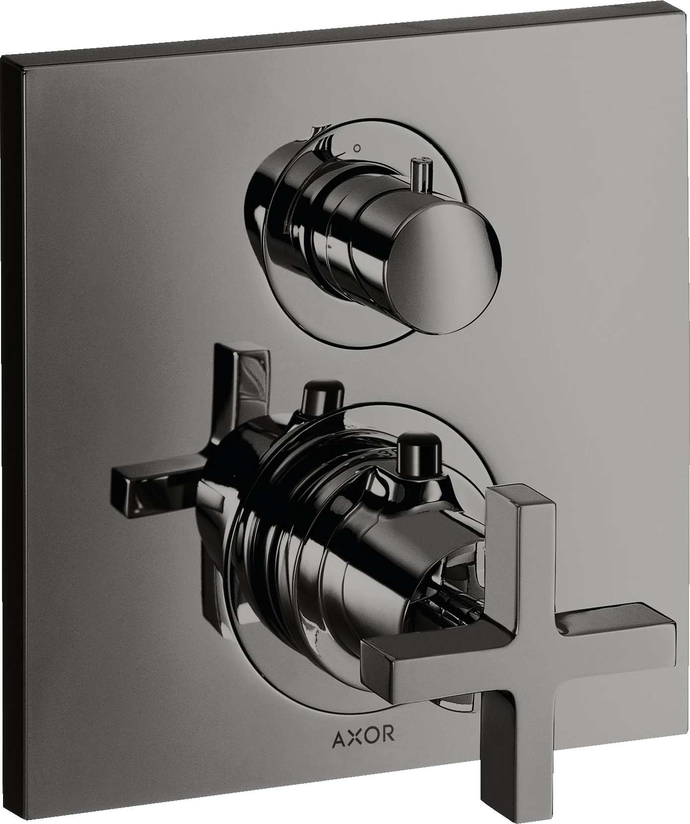 Axor Citterio Thermostatic Shower Mixer Concealed 217 X 187 X 135mm Gunmetal/chrome - Polished