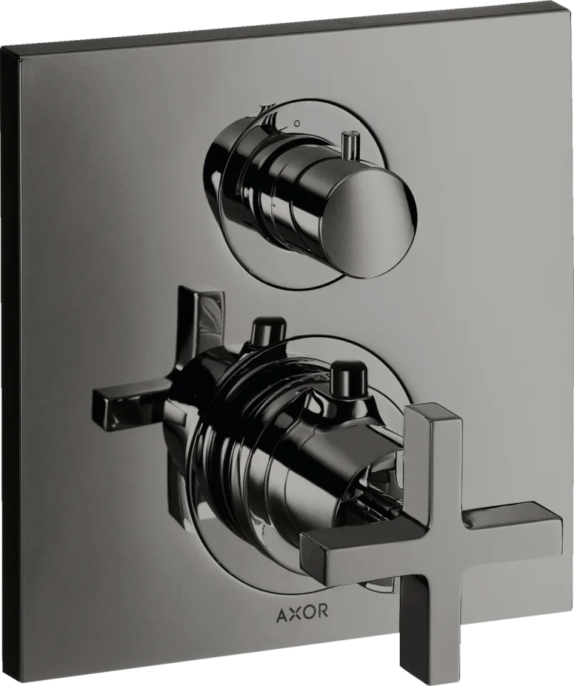 Axor Citterio Thermostatic Shower Mixer Concealed 217 X 187 X 135mm Gunmetal/chrome - Polished product image - Image 1