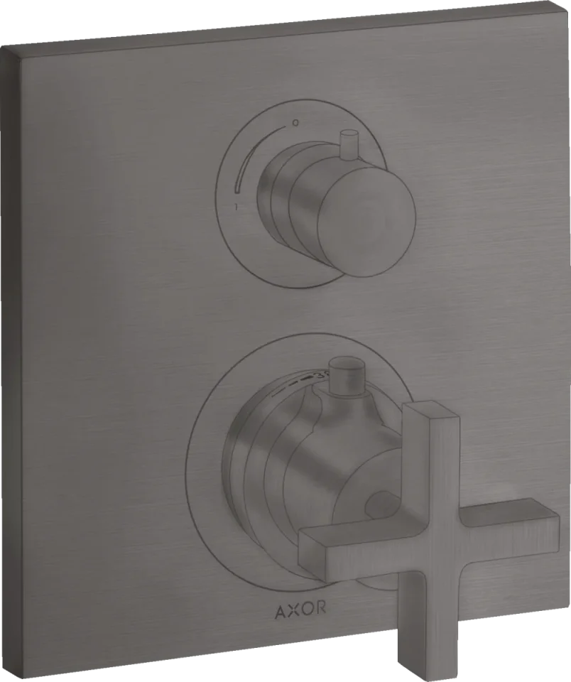 Axor Citterio Thermostatic Shower Mixer Concealed 217 X 187 X 135mm Gunmetal/chrome - Brushed product image - Image 1