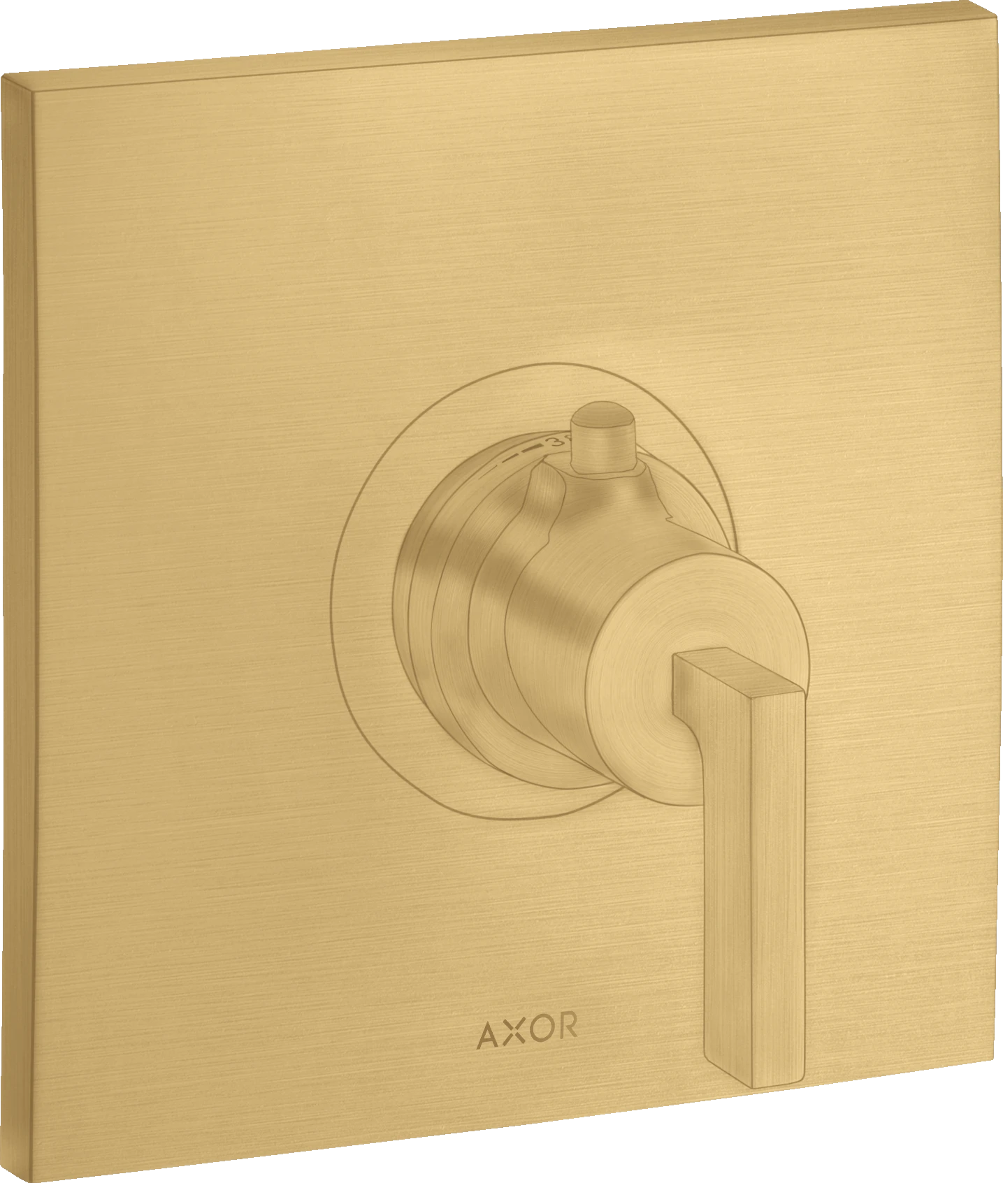 Axor Citterio Thermostatic Shower Mixer Concealed 217 X 187 X 135mm Gold - Brushed