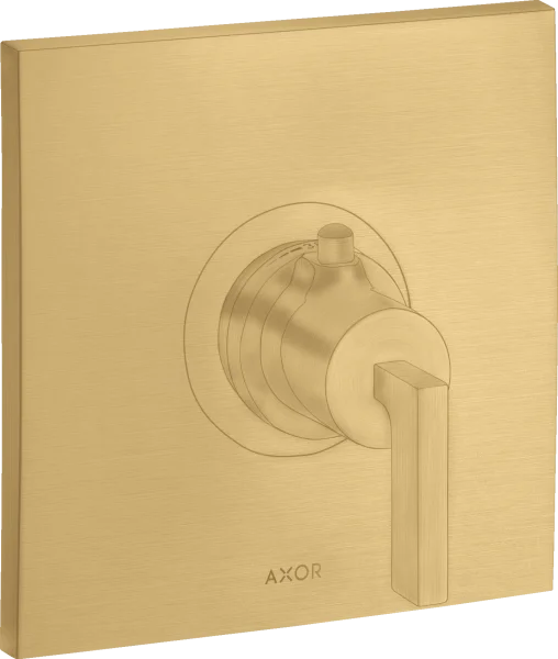Axor Citterio Thermostatic Mixer Highflow For Concealed Installation With Lever Handle Brushed Gold Optic