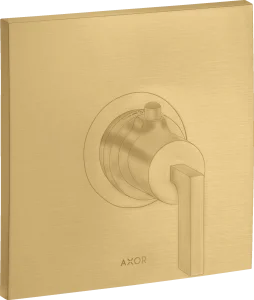 Axor Citterio Thermostatic Shower Mixer Concealed 217 X 187 X 135mm Gold - Brushed