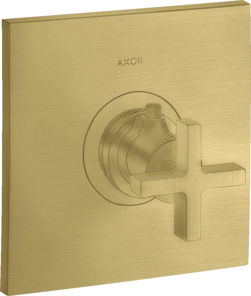Axor Citterio Thermostatic Mixer Highflow For Concealed Installation With Cross Handle Brushed Brass