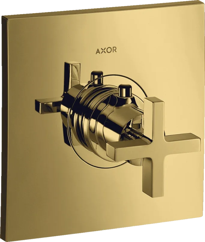Axor Citterio Thermostatic Shower Mixer Concealed 217 X 187 X 135mm Gold - Polished product image - Image 1