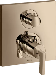 Axor Citterio Thermostatic Shower Mixer Concealed 217 X 187 X 135mm Rose Gold/gold - Polished