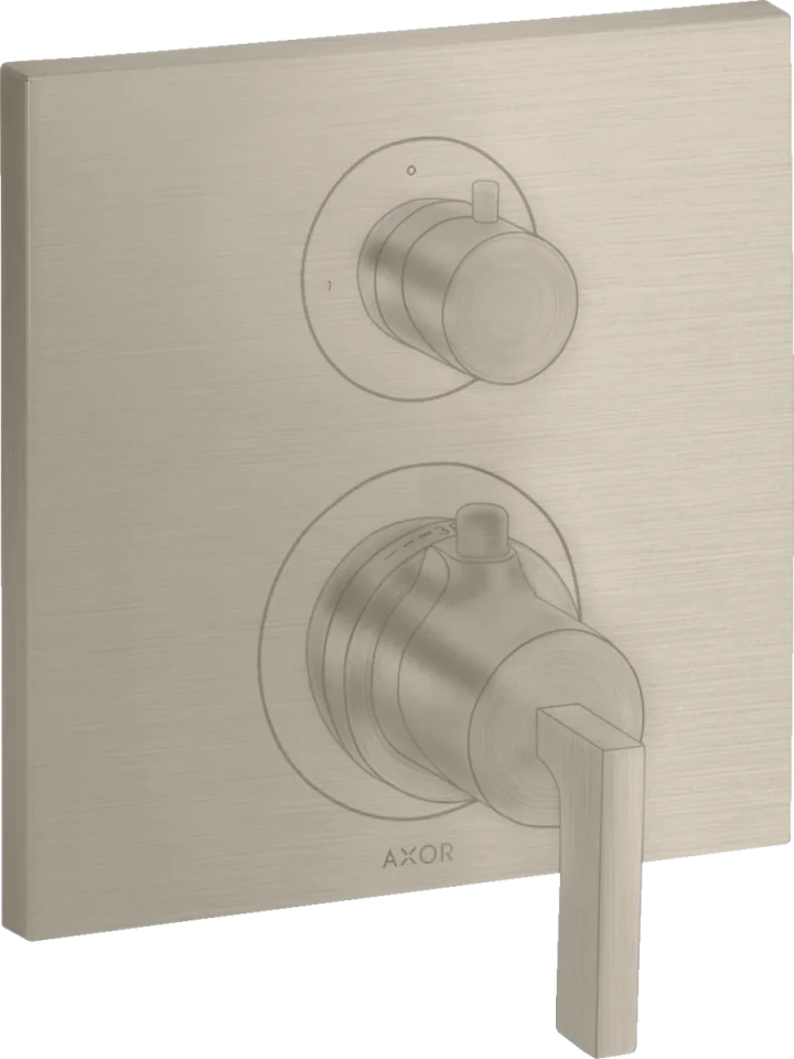 Axor Citterio Thermostatic Shower Mixer Concealed 217 X 187 X 135mm Nickel - Brushed product image - Image 1