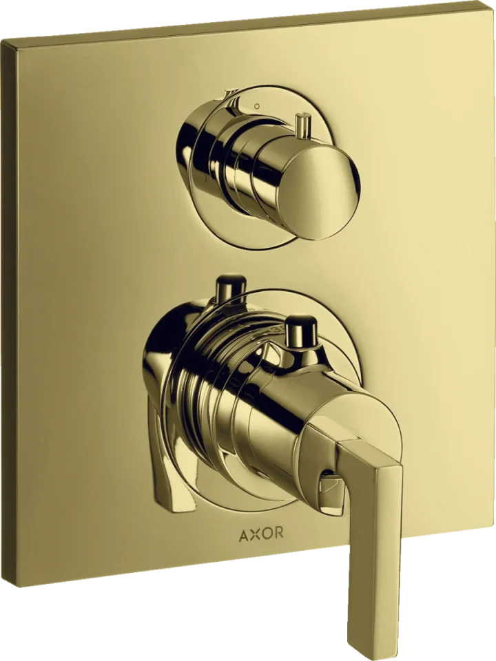 Axor Citterio Thermostatic Shower Mixer Concealed 217 X 187 X 135mm Gold - Polished product image - Image 1