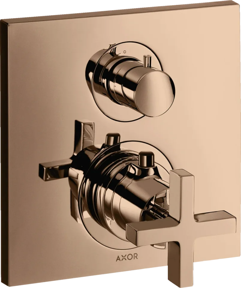 Axor Citterio Thermostatic Shower Mixer Concealed 217 X 187 X 135mm Rose Gold/gold - Polished product image - Image 1