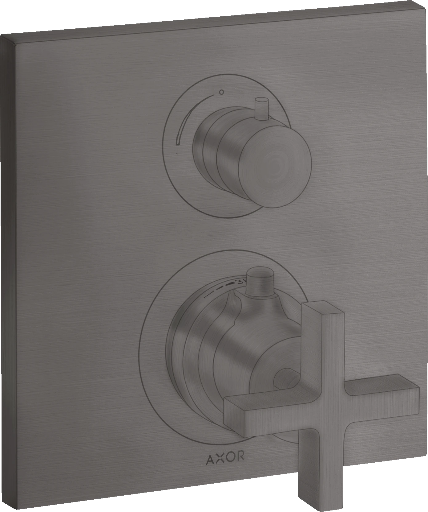 Axor Citterio Thermostatic Shower Mixer Concealed 217 X 187 X 135mm Gunmetal/chrome - Brushed