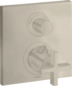 Axor Citterio Thermostatic Shower Mixer Concealed 217 X 187 X 135mm Nickel - Brushed
