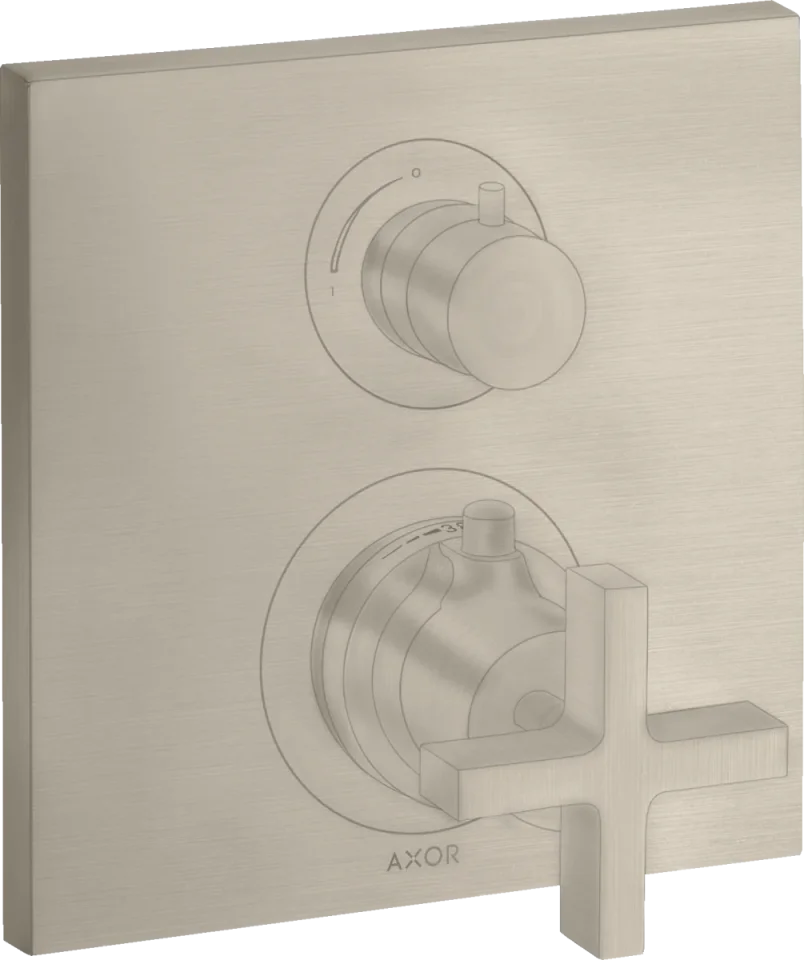 Axor Citterio Thermostatic Shower Mixer Concealed 217 X 187 X 135mm Nickel - Brushed product image - Image 1
