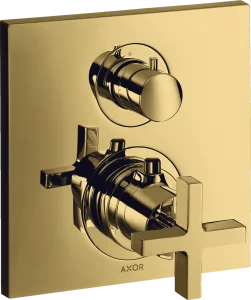 Axor Citterio Thermostatic Shower Mixer Concealed 217 X 187 X 135mm Gold - Polished