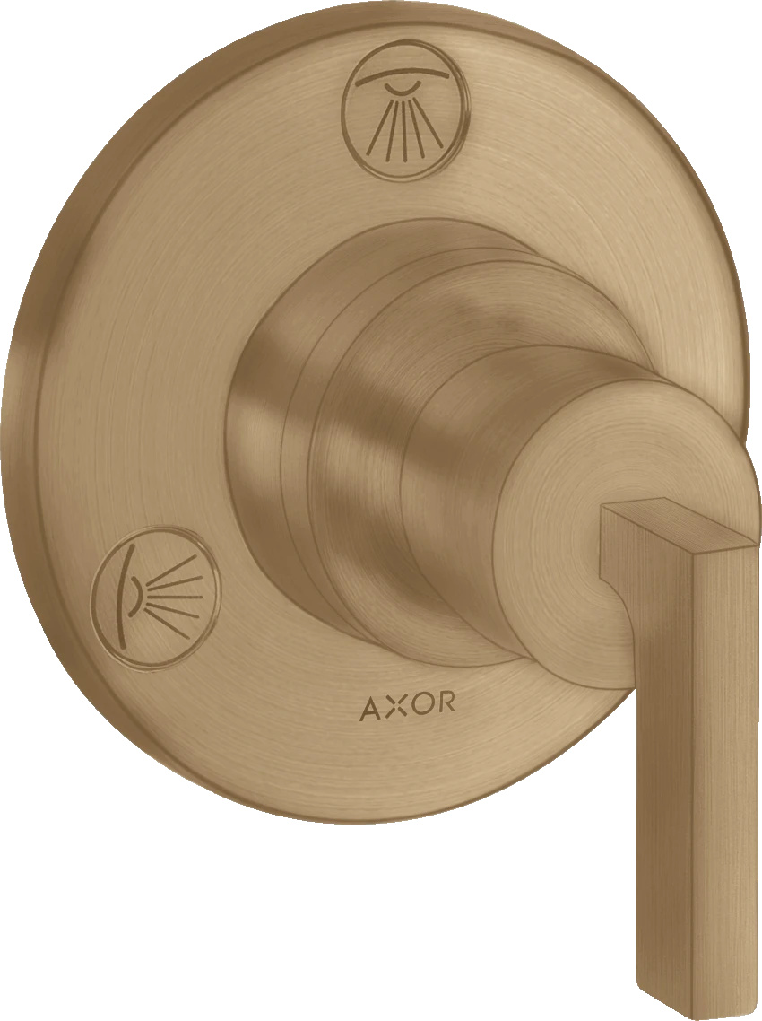Axor Citterio Manual Shut-off & Diverter Valves 130 X 110 X 87mm Bronze - Brushed