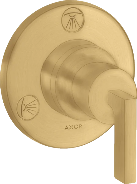 Axor Citterio Manual Shut-off & Diverter Valves 130 X 110 X 87mm Gold - Brushed