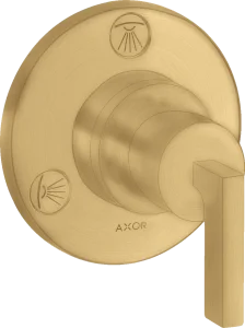 Axor Citterio Manual Shut-off & Diverter Valves 130 X 110 X 87mm Gold - Brushed