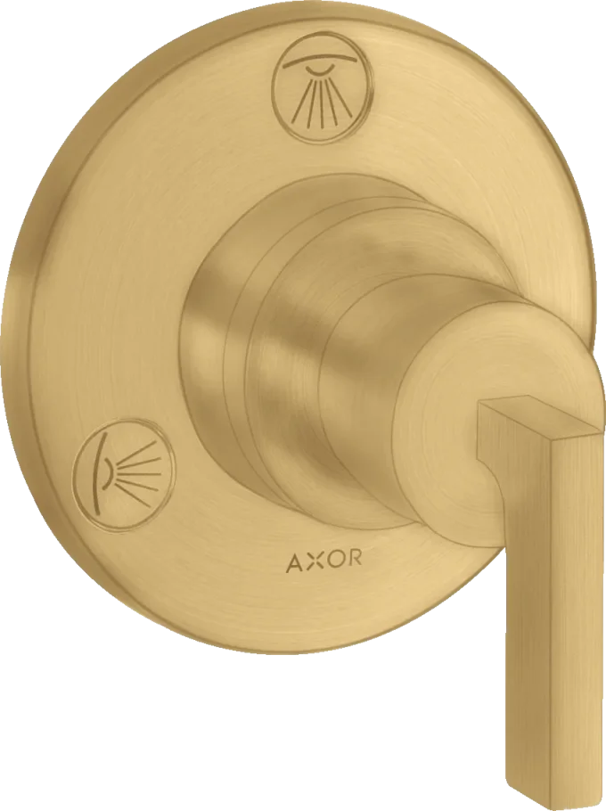Axor Citterio Manual Shut-off & Diverter Valves 130 X 110 X 87mm Gold - Brushed product image - Image 1