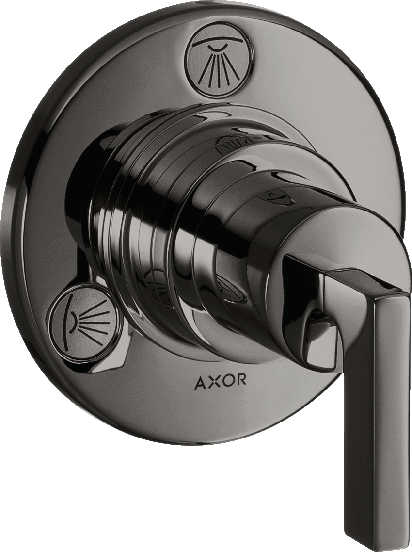 Axor Citterio Manual Shut-off & Diverter Valves 130 X 110 X 87mm Gunmetal/chrome - Polished