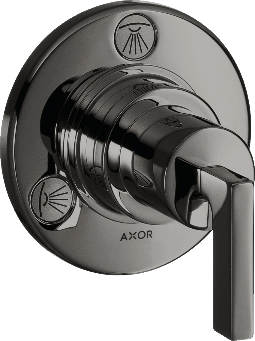 Axor Citterio Manual Shut-off & Diverter Valves 130 X 110 X 87mm Gunmetal/chrome - Polished