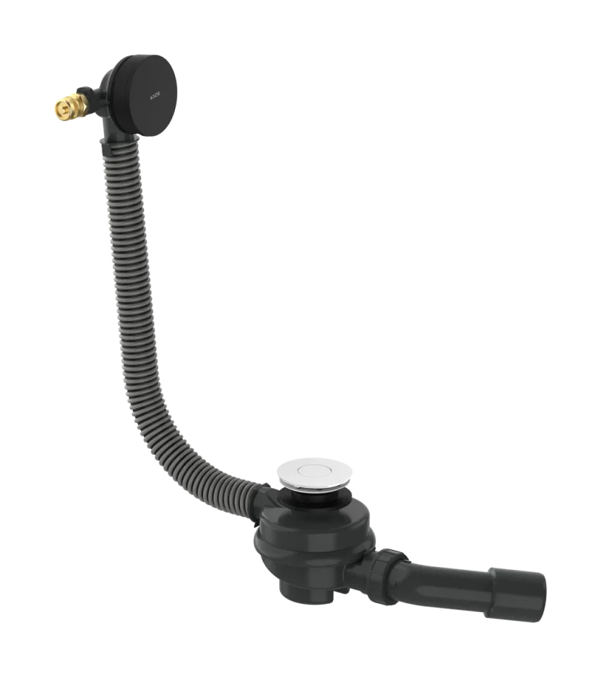 Axor Flexaplus Complete Set Of Basic Body And Finished Set Of Waste/overflow Fitting 501 X 263 X 128mm Black - Matt product image - Image 1