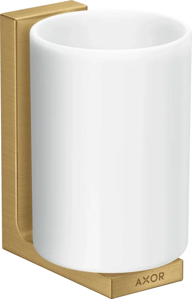 Axor Universal Rectangular Tooth Brush Tumbler 256 X 163 X 102mm Gold - Brushed product image - Image 1