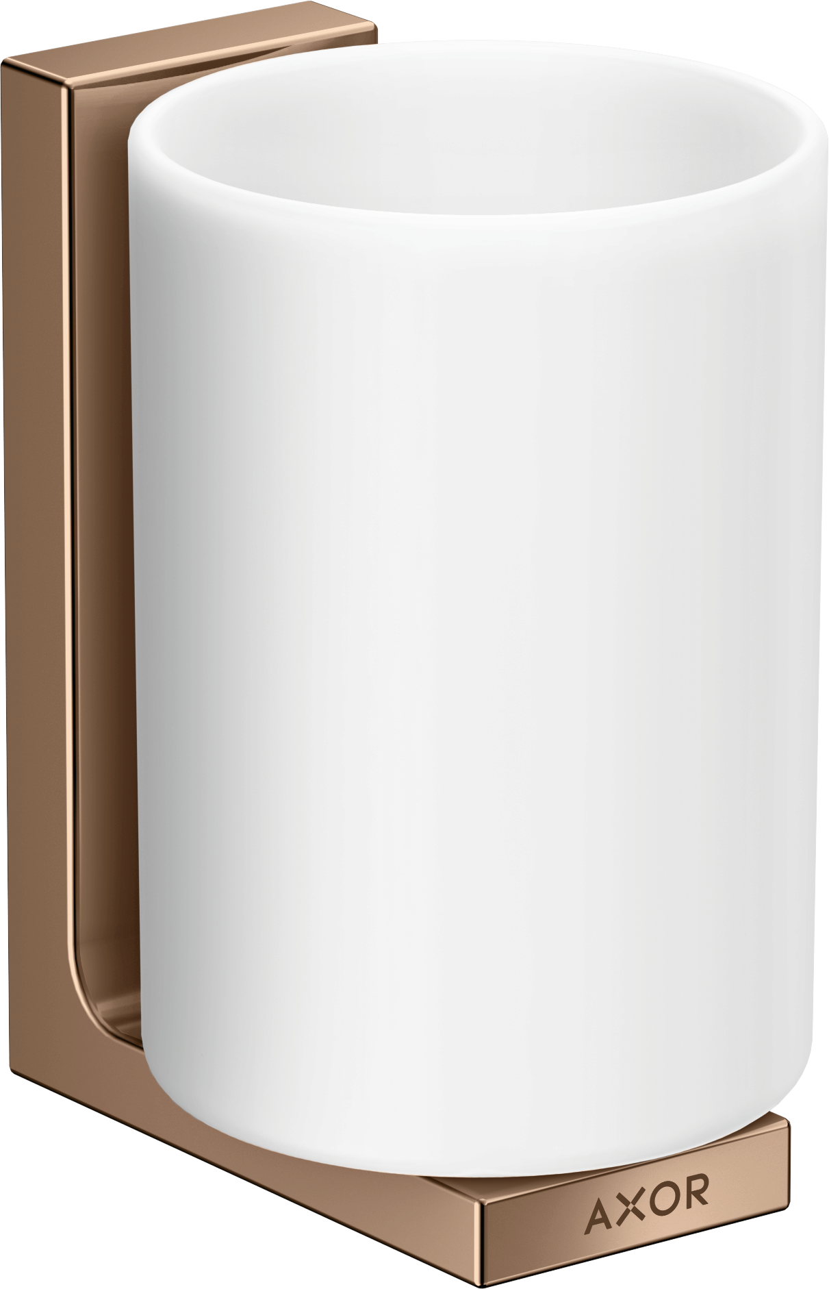 Axor Universal Rectangular Tooth Brush Tumbler 256 X 163 X 102mm Rose Gold/gold - Polished product image - Image 1