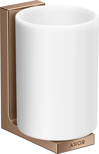 Axor Universal Rectangular Tooth Brush Tumbler 256 X 163 X 102mm Rose Gold/gold - Polished