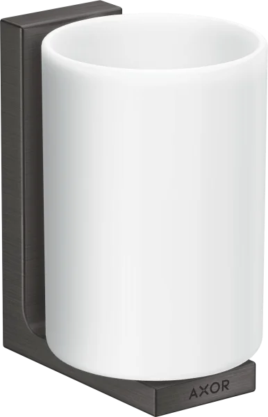 Axor Universal Rectangular Tooth Brush Tumbler 256 X 163 X 102mm Gunmetal/chrome - Brushed