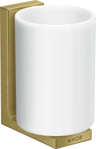 Axor Universal Rectangular Tooth Brush Tumbler 256 X 163 X 102mm Brass - Brushed