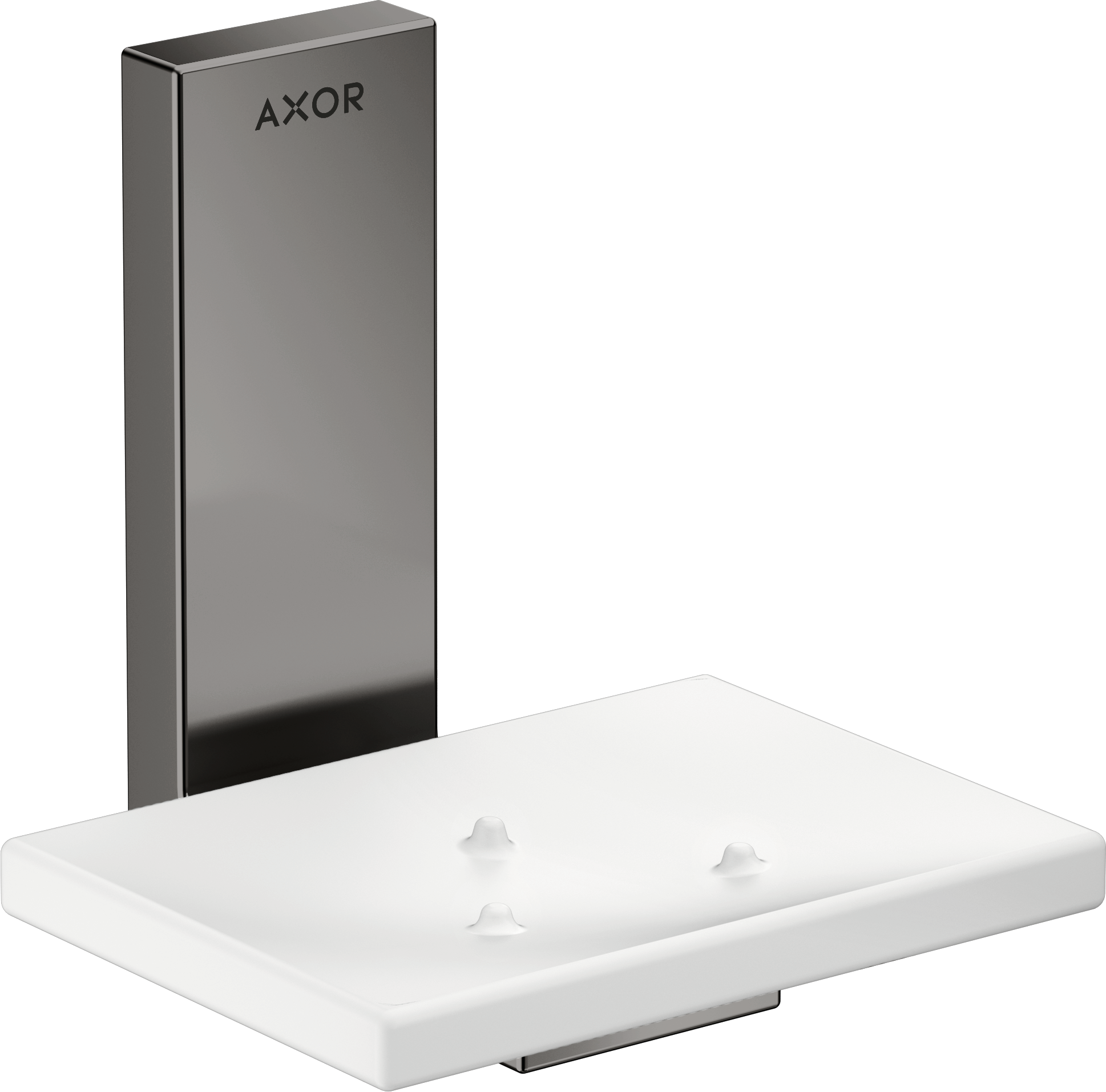 Axor Universal Rectangular Soap Dishes /-basket 135 X 110 X 90mm Gunmetal/chrome - Polished