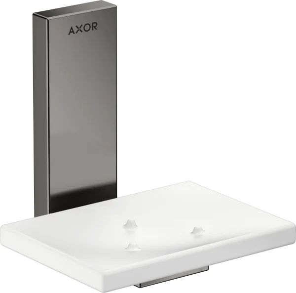 Axor Universal Rectangular Soap Dishes /-basket 135 X 110 X 90mm Gunmetal/chrome - Polished