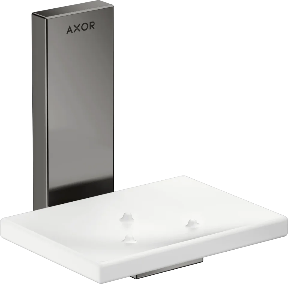 Axor Universal Rectangular Soap Dishes /-basket 135 X 110 X 90mm Gunmetal/chrome - Polished product image - Image 1