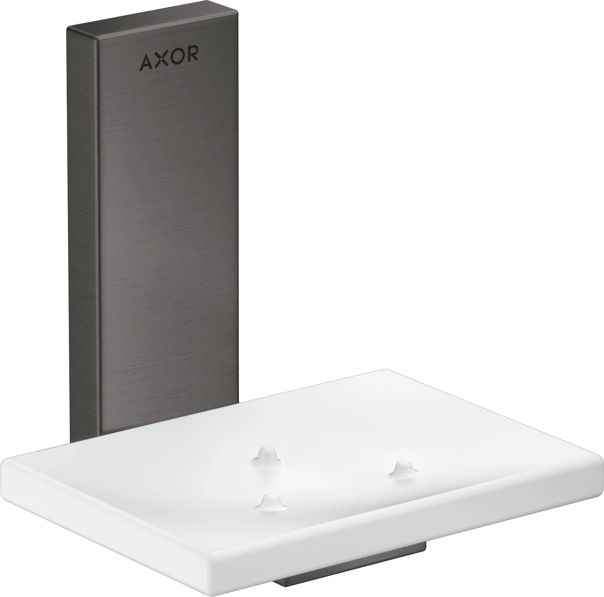 Axor Universal Rectangular Soap Dishes /-basket 135 X 110 X 90mm Gunmetal/chrome - Brushed