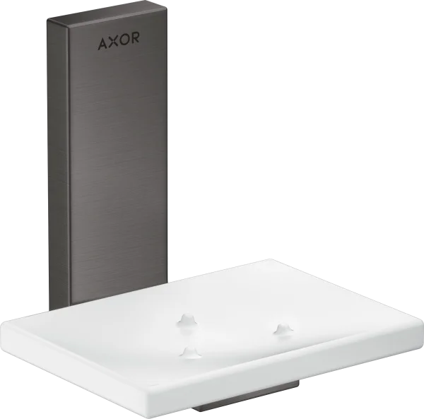 Axor Universal Rectangular Soap Dishes /-basket 135 X 110 X 90mm Gunmetal/chrome - Brushed