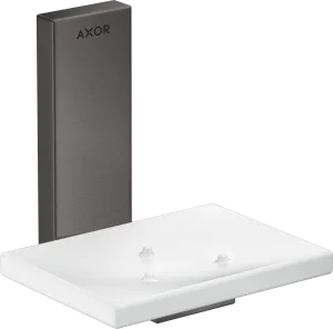 Axor Universal Rectangular Soap Dishes /-basket 135 X 110 X 90mm Gunmetal/chrome - Brushed