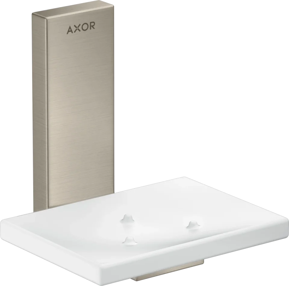 Axor Universal Rectangular Soap Dishes /-basket 135 X 110 X 90mm Nickel - Brushed product image - Image 1
