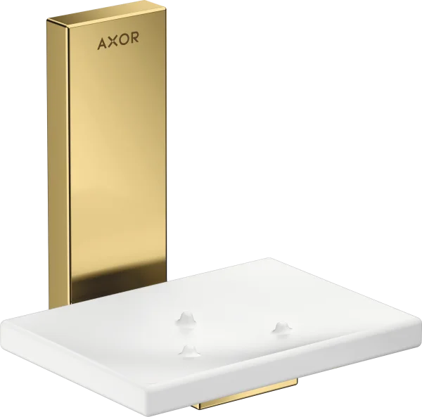 Axor Universal Rectangular Soap Dishes /-basket 135 X 110 X 90mm Gold - Polished