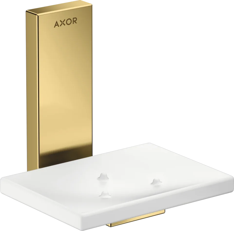 Axor Universal Rectangular Soap Dishes /-basket 135 X 110 X 90mm Gold - Polished product image - Image 1
