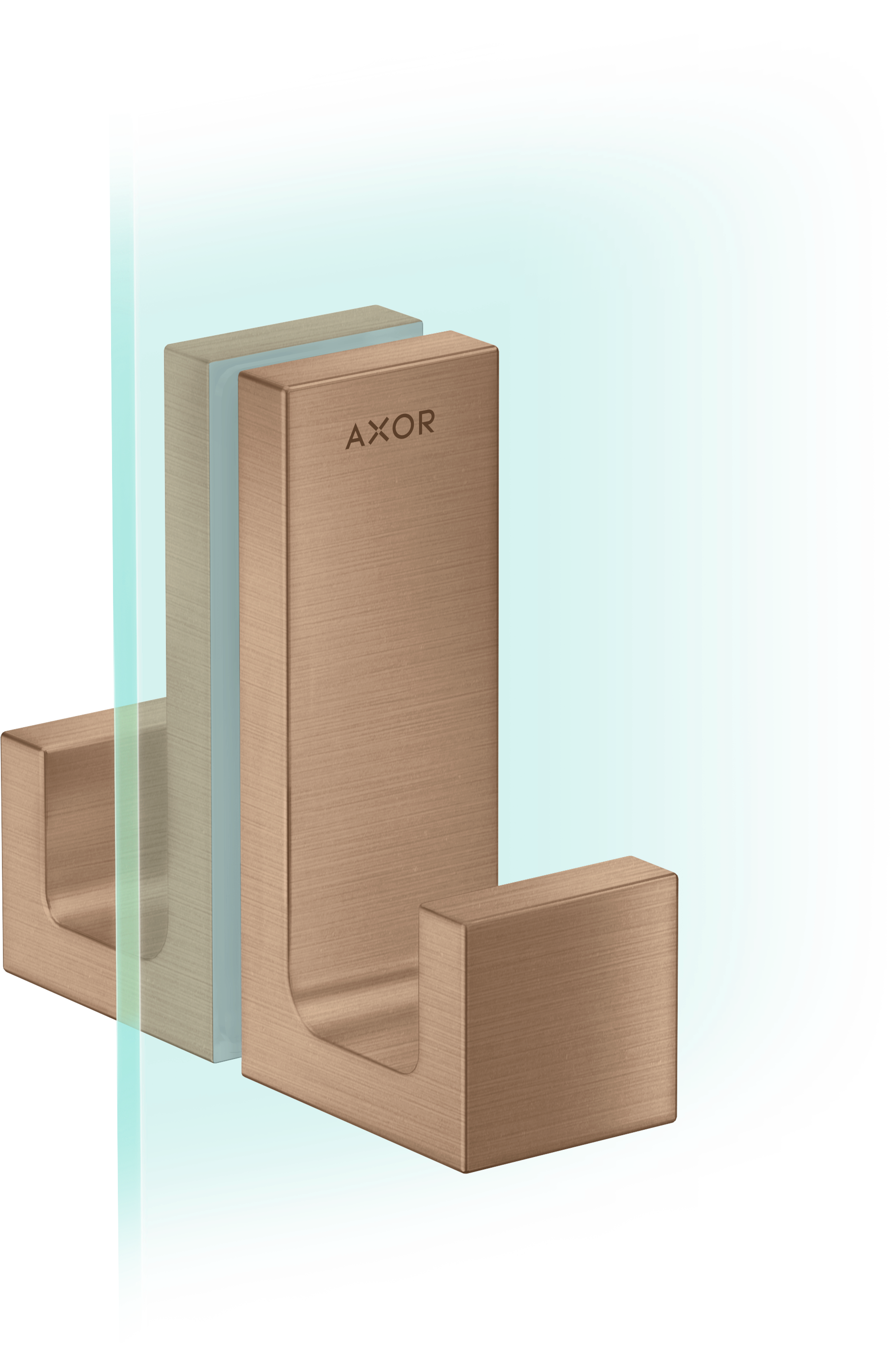 Axor Universal Rectangular Towel Holder 246 X 98 X 76mm Rose Gold/gold - Brushed product image - Image 2