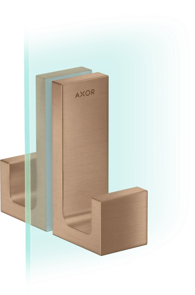 Axor Universal Rectangular Towel Holder 246 X 98 X 76mm Rose Gold/gold - Brushed product image - Image 1