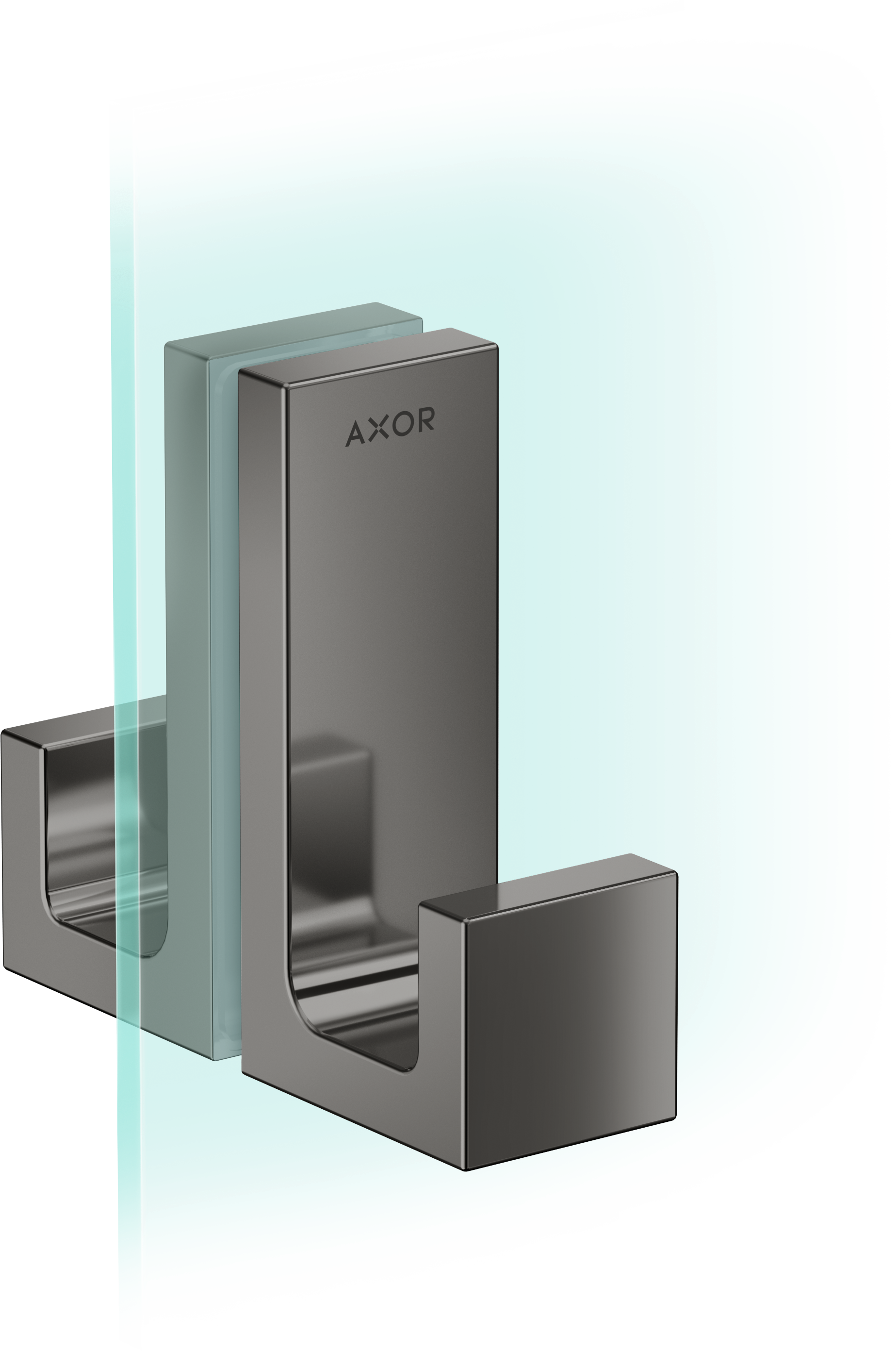 Axor Universal Rectangular Towel Holder 246 X 98 X 76mm Gunmetal/chrome - Polished product image - Image 2