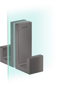 Axor Universal Rectangular Towel Holder 246 X 98 X 76mm Gunmetal/chrome - Brushed