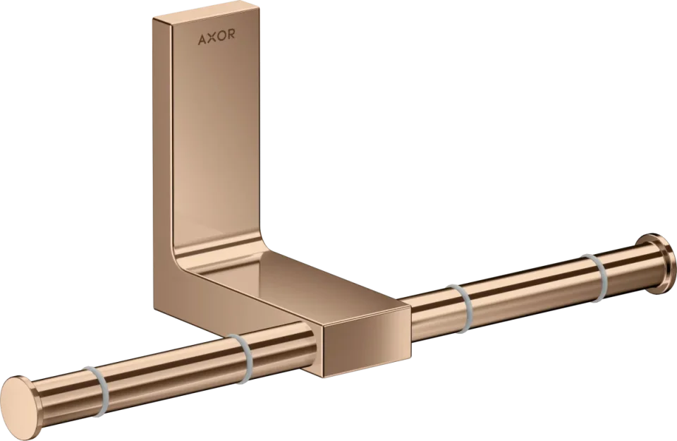 Axor Universal Rectangular Toilet Roll Holders 330 X 215 X 155mm Rose Gold/gold - Polished product image - Image 1