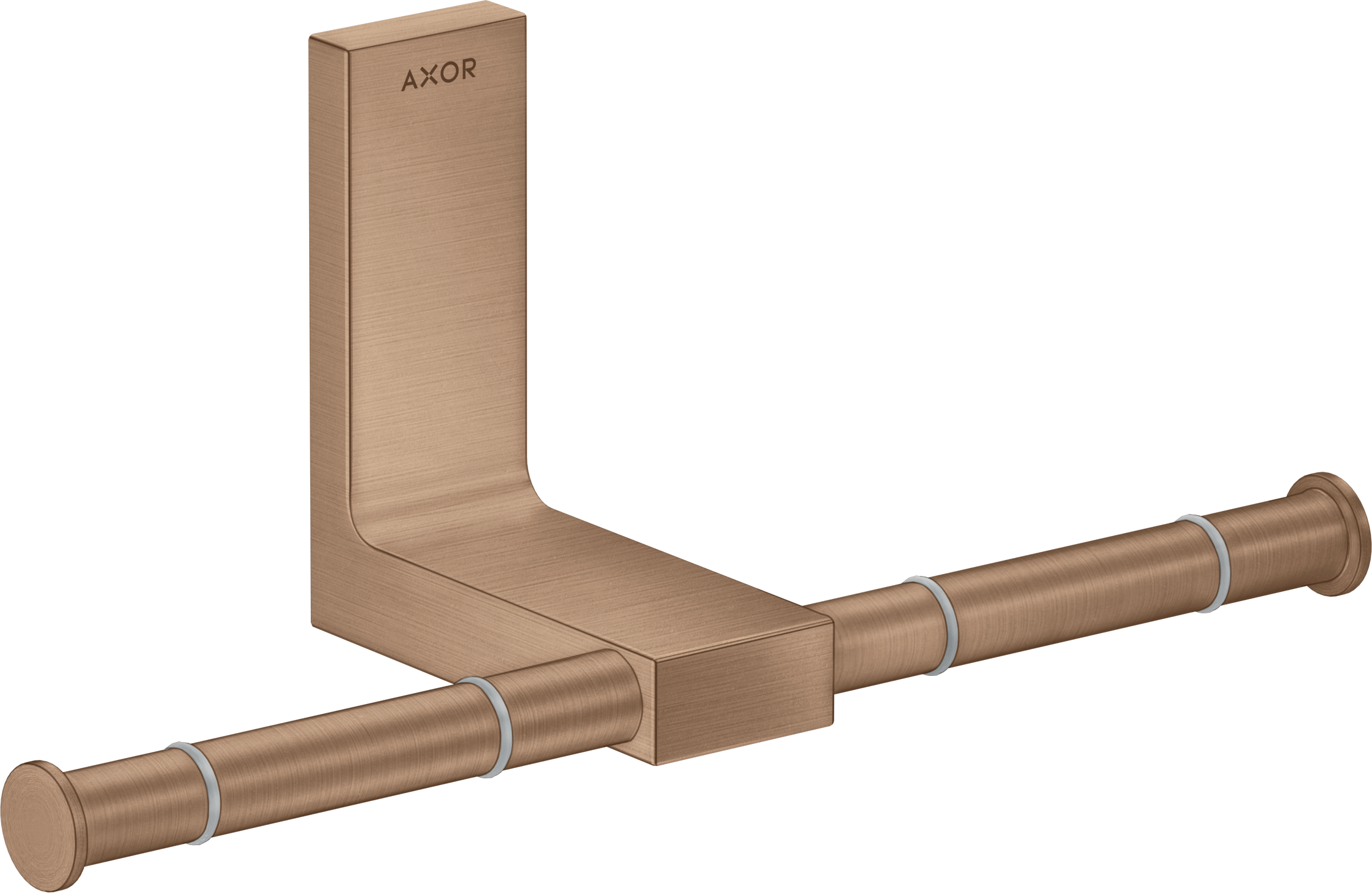Axor Universal Rectangular Toilet Roll Holders 330 X 215 X 155mm Rose Gold/gold - Brushed product image - Image 2