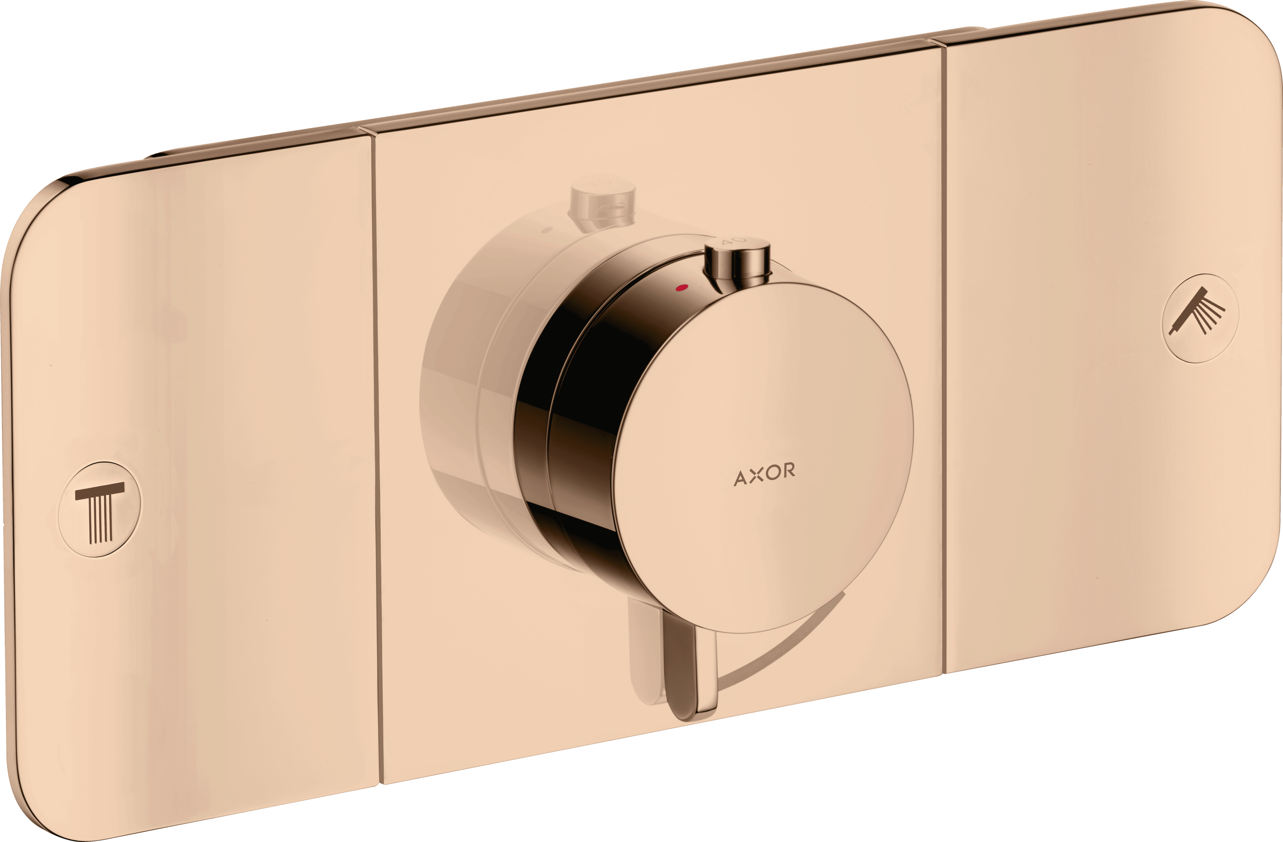 Axor One Thermostatic Shower Mixer Concealed 450 X 230 X 255mm Rose Gold/gold - Polished