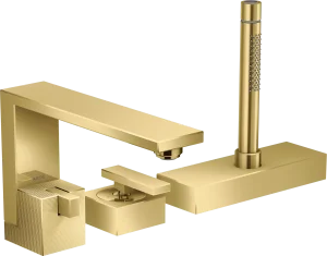 Axor Edge Bath Mixers Concealed 310 X 640 X 170mm Gold - Polished