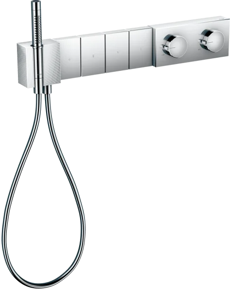 Axor Edge Thermostatic Module Select 610/100 For Concealed Installation For 4 Outlets - Diamond Cut Chrome