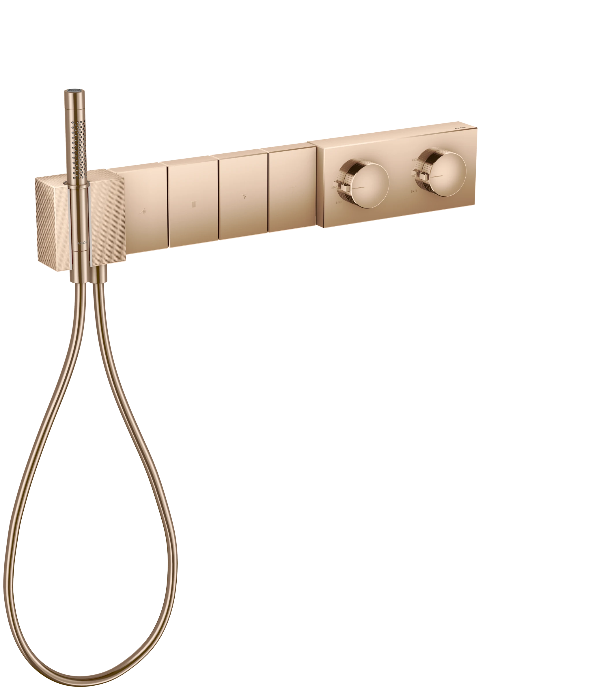 Axor Edge Thermostatic Shower Mixer Concealed 720 X 395 X 150mm Rose Gold/gold - Polished