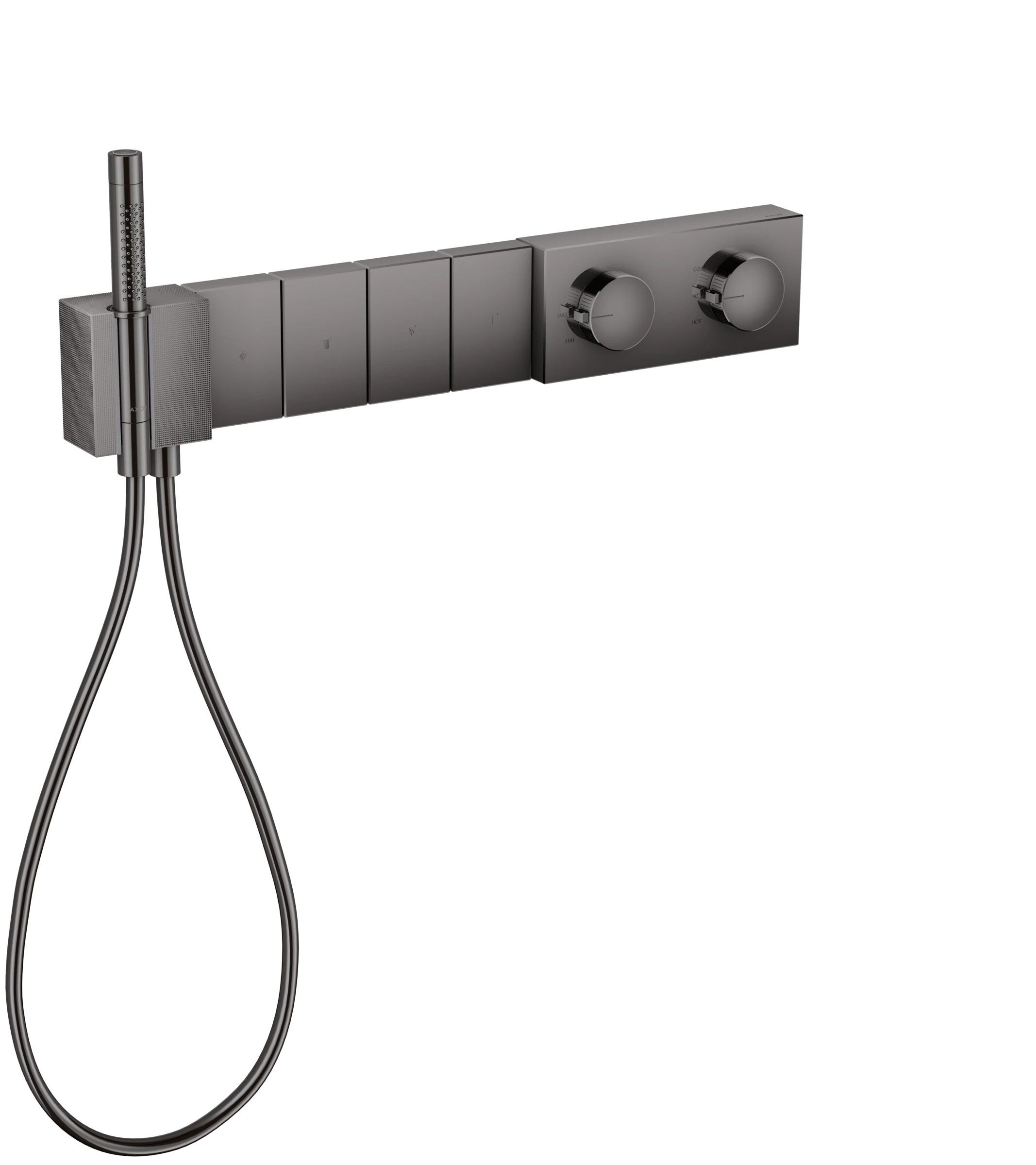 Axor Edge Thermostatic Shower Mixer Concealed 720 X 395 X 150mm Gunmetal/chrome - Polished