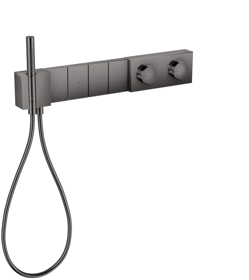 Axor Edge Thermostatic Shower Mixer Concealed 720 X 395 X 150mm Gunmetal/chrome - Polished product image - Image 1