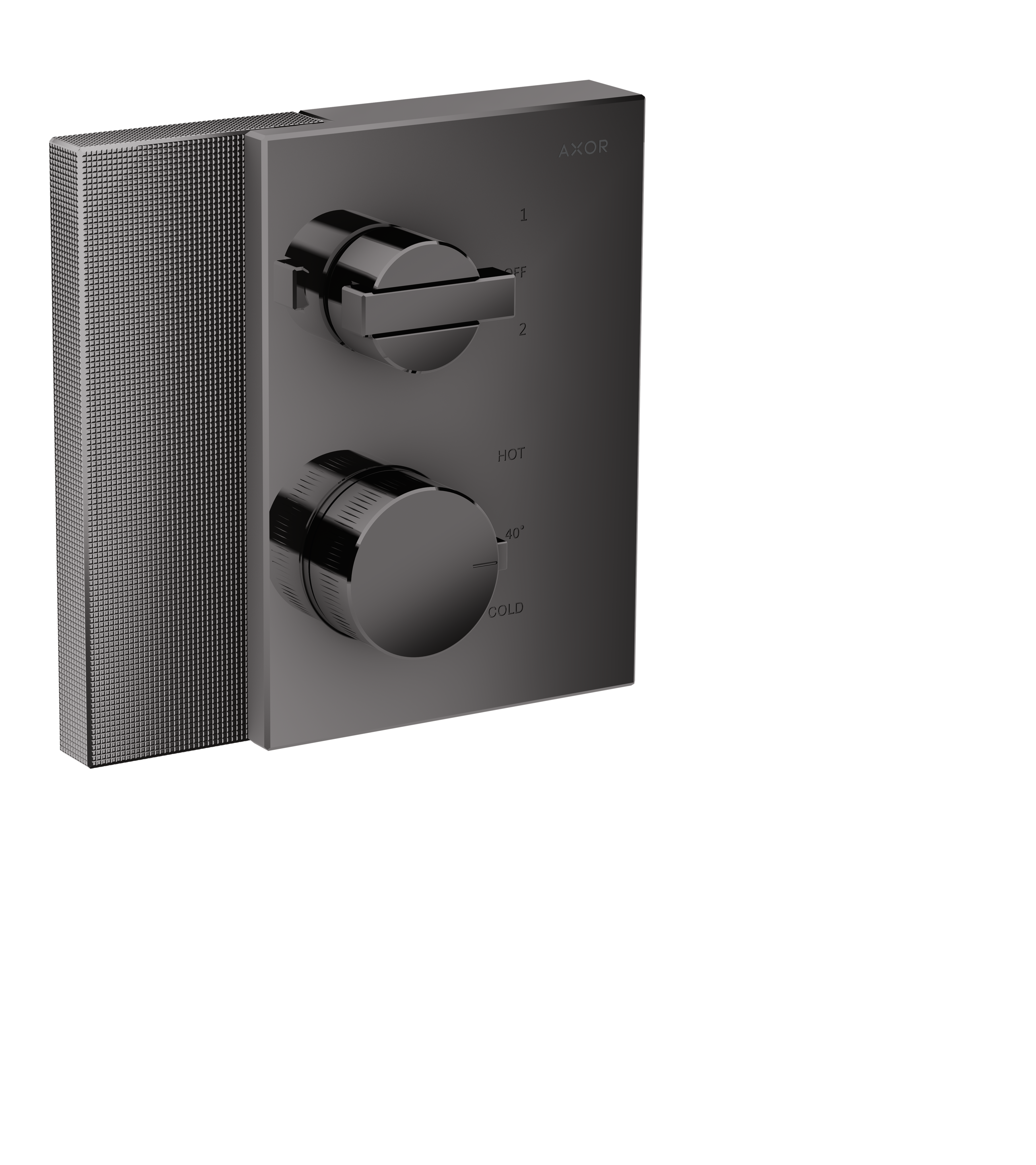 Axor Edge Thermostatic Shower Mixer Concealed 285 X 220 X 195mm Gunmetal/chrome - Polished product image - Image 1